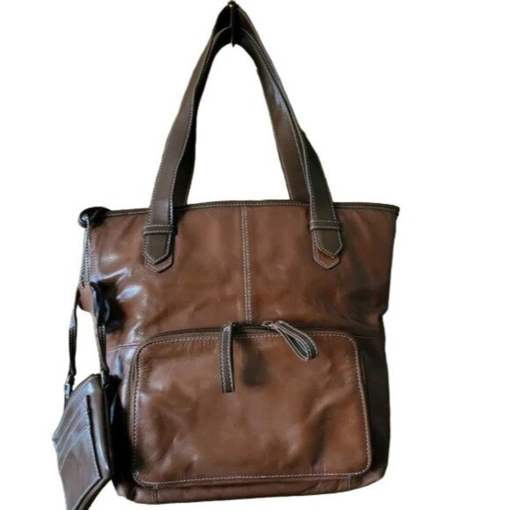 Giana Bernini Glazed Leather Purse & Wristlet